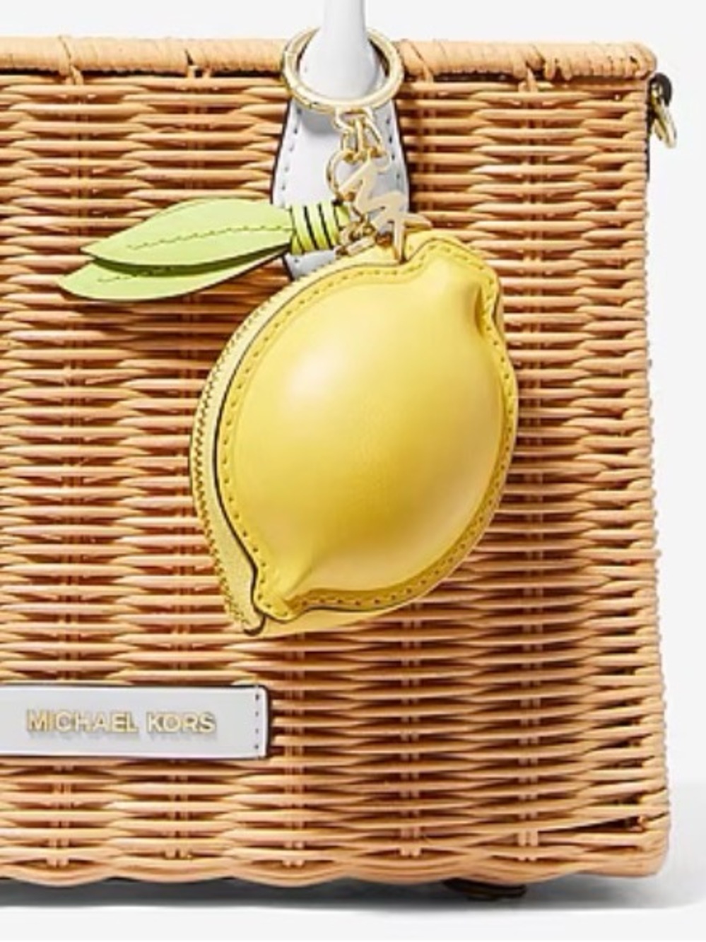 Michael Kors Lemon Leather Coin Pouch / Bag Charm
